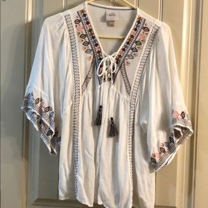 Boho embroidery top